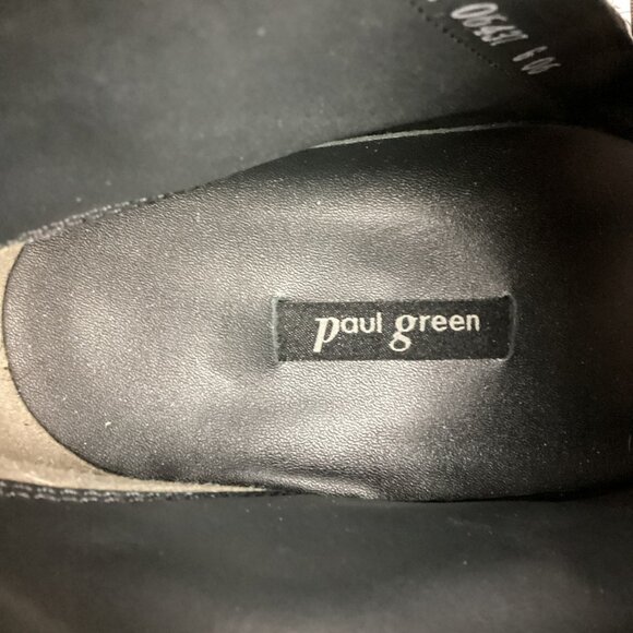 Paul Green Jano Moto Biker Womens 7.5 Suede Leather Ankle Boots Black - Picture 13 of 14